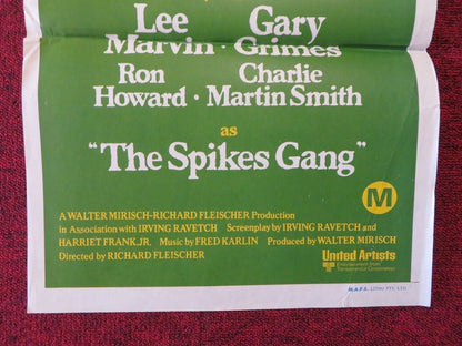 THE SPIKES GANG FOLDED AUSTRALIAN DAYBILL POSTER LEE MARVIN RON HOWARD 1974