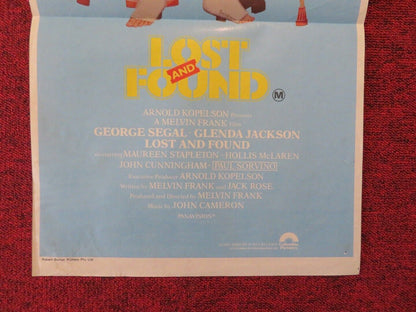 LOST AND FOUND FOLDED AUSTRALIAN DAYBILL POSTER GEORGE SEGAL GLENDA JACKSON 1979