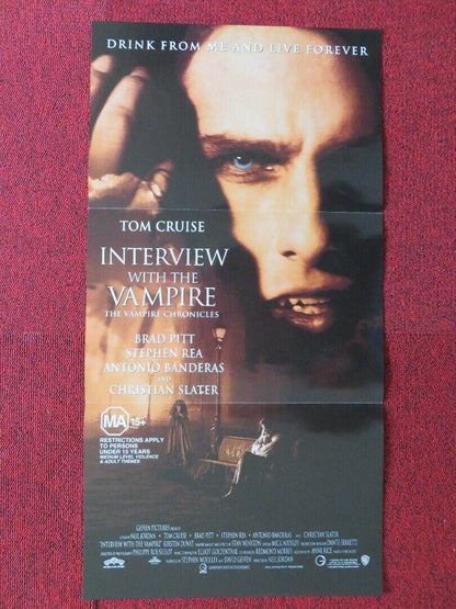 INTERVIEW WITH THE VAMPIRE FOLDED AUSTRALIAN DAYBILL POSTER TOM CRUISE BRAD PITT