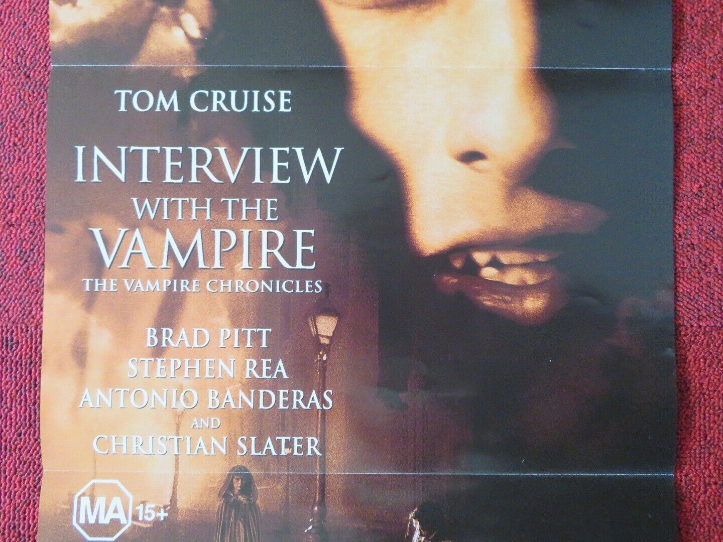 INTERVIEW WITH THE VAMPIRE FOLDED AUSTRALIAN DAYBILL POSTER TOM CRUISE BRAD PITT