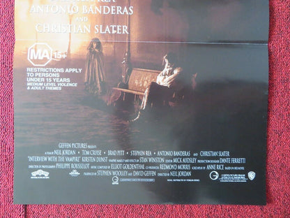 INTERVIEW WITH THE VAMPIRE FOLDED AUSTRALIAN DAYBILL POSTER TOM CRUISE BRAD PITT