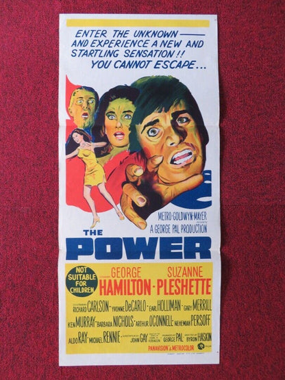 THE POWER FOLDED AUSTRALIAN DAYBILL POSTER GEORGE HAMILTON SUZANNE PLESHETTE '68