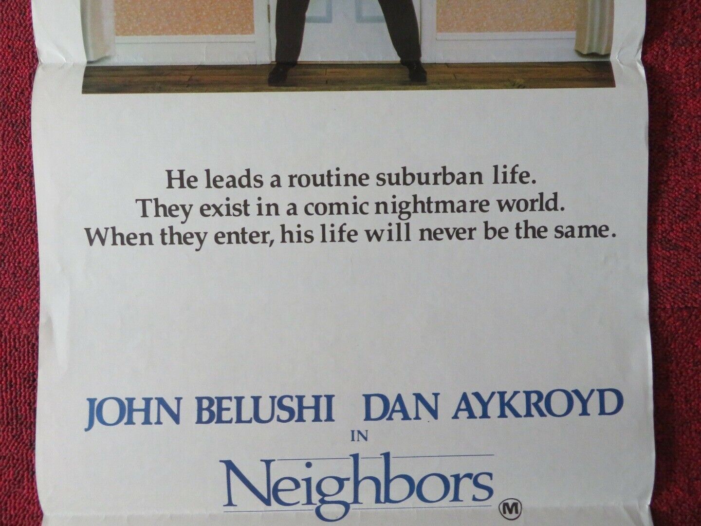 NEIGHBOURS  FOLDED AUSTRALIAN DAYBILL POSTER JOHN BELUSHI DAN AYKROYD 1981