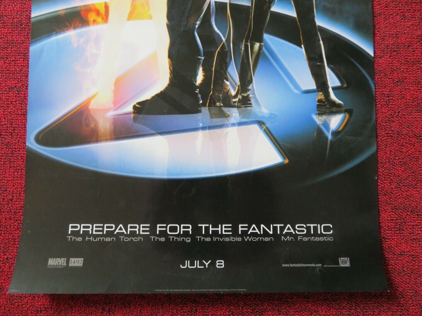 FANTASTIC FOUR US (13.5"x 20") POSTER JESSICA ALBA CHRIS EVANS 2005