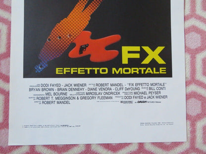 FX EFFETTO MORTALE / F/X  ITALIAN LOCANDINA (27.5"x13") POSTER BRYAN BROWN 1986