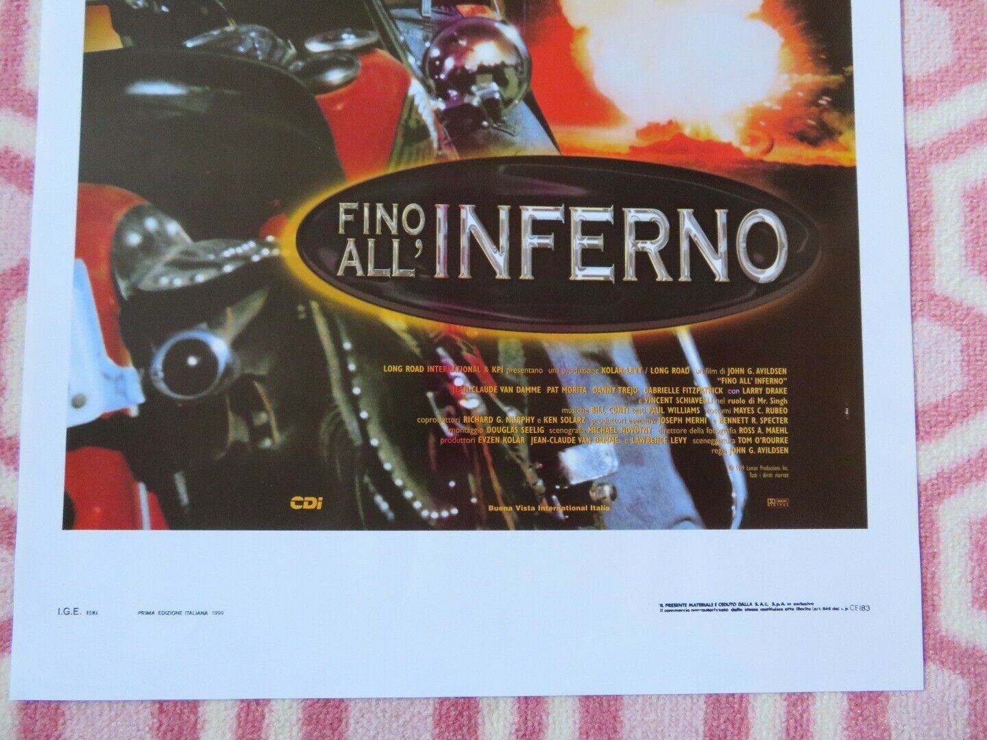 FINO ALL 'NFERNO /  Inferno ITALIAN LOCANDINA (27.5"x13") POSTER 1999