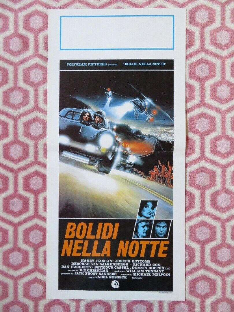 BOLIDI NELLA NOTTE ITALIAN LOCANDINA (27.5"x13") POSTER HARRY HAMLIN 1982