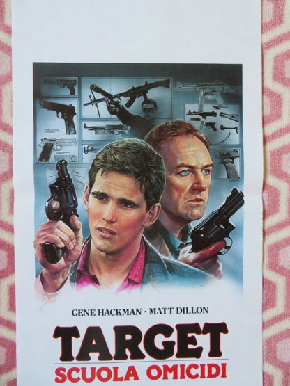 TARGET  ITALIAN LOCANDINA (27.5"x13") POSTER GENE HACKMAN MATT DILLION 1985