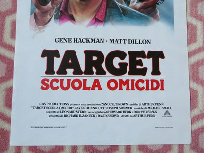 TARGET  ITALIAN LOCANDINA (27.5"x13") POSTER GENE HACKMAN MATT DILLION 1985