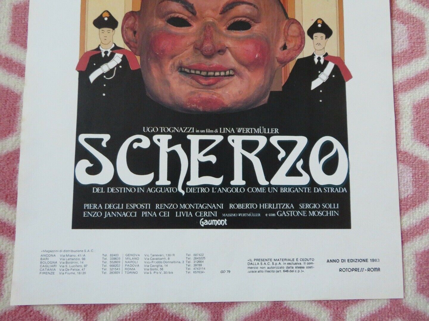 SCHERZO DEL DESTINO IN AGGUATO...  ITALIAN LOCANDINA (27.5"x12.5") POSTER 1983