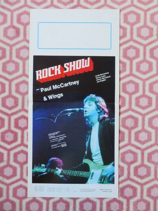 ROCKSHOW  ITALIAN LOCANDINA (27.5"x13.5") POSTER PAUL MCCARTNEY 1982