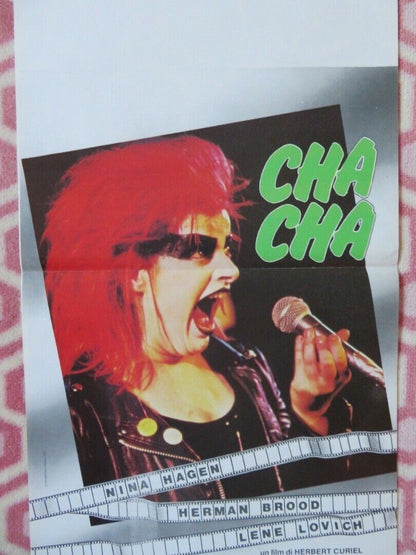 CHA-CHA   ITALIAN LOCANDINA (27.5"x14") POSTER NINA HAGEN HERMAN BROOD 1979