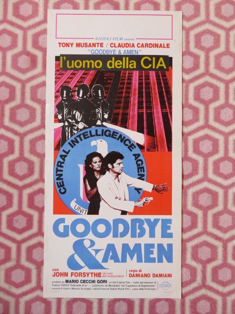 GOODBYE & AMEN ITALIAN LOCANDINA (27.5"x13") POSTER TONY MUSANTE 1977