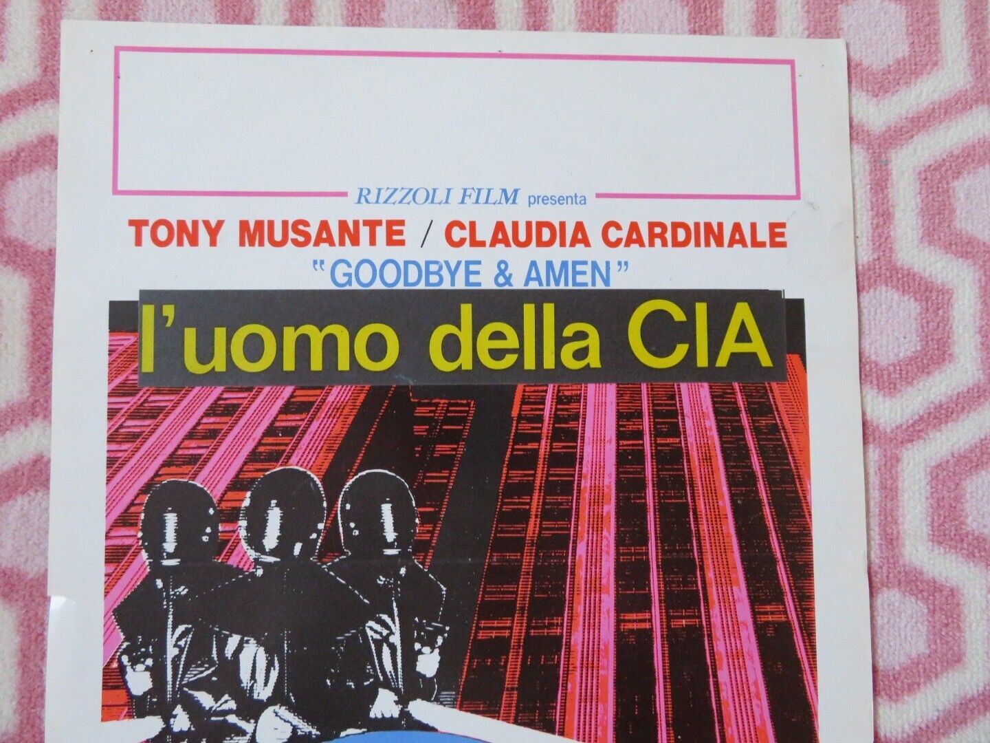 GOODBYE & AMEN ITALIAN LOCANDINA (27.5"x13") POSTER TONY MUSANTE 1977