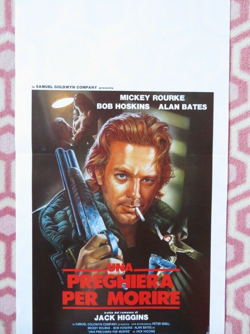 UNA PREFHIERA PER MORIRE  ITALIAN LOCANDINA (27.5"x13.5") POSTER M ROURKE 1987