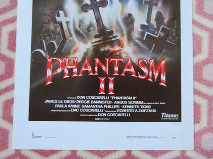 PHANTASM II ITALIAN LOCANDINA (27.5"x13") POSTER DON COSCARELLI 1988