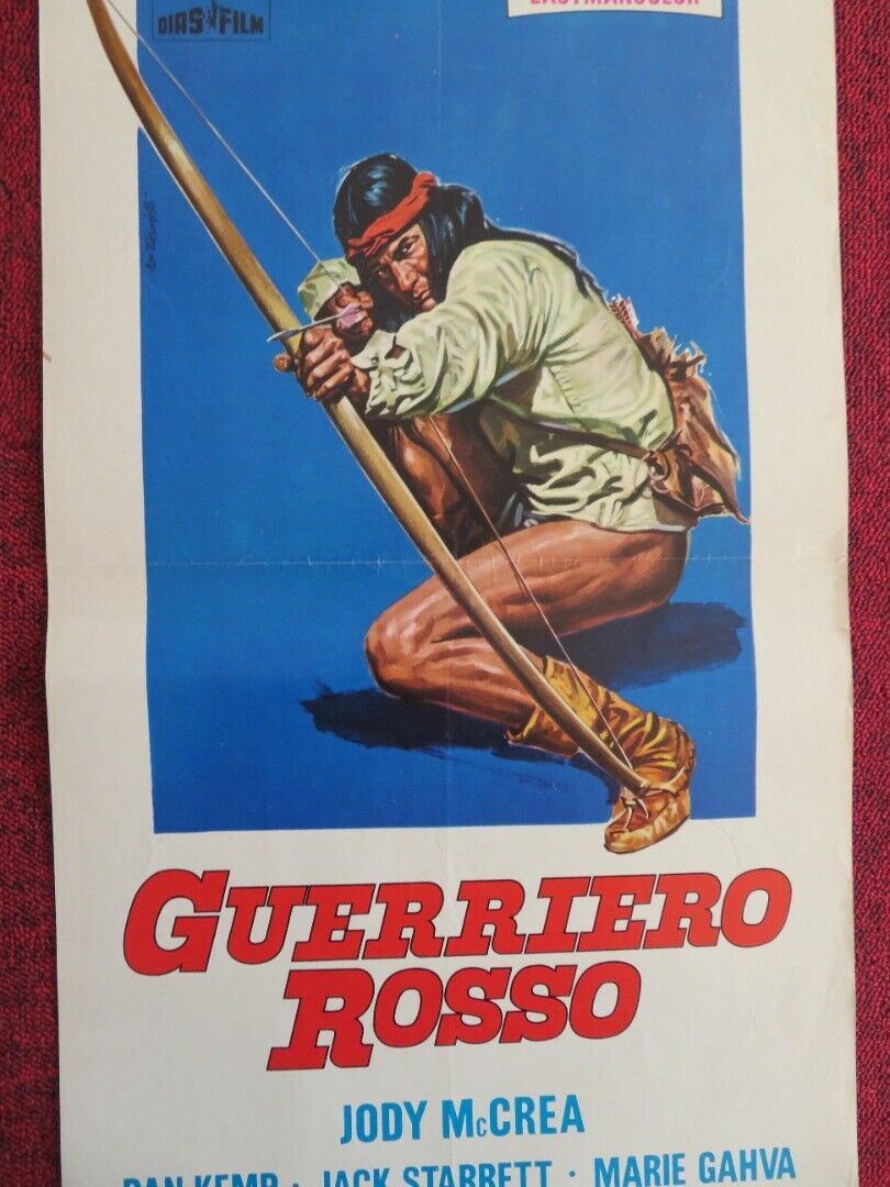 GUERRIERO ROSSO / Cry Blood, Apache ITALIAN LOCANDINA (27.5"x13") POSTER 1971