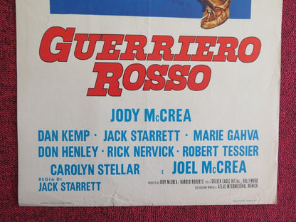 GUERRIERO ROSSO / Cry Blood, Apache ITALIAN LOCANDINA (27.5"x13") POSTER 1971