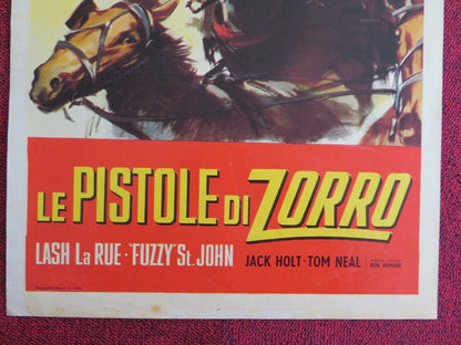 LE PISTOLE DI ZORRO/ King of the Bullwhip ITALIAN LOCANDINA (28"x13") POSTER '63