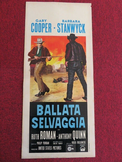 BALLATA SELVAGGIA / Blowing Wild  ITALIAN LOCANDINA (27.5"x12.5") POSTER 1953