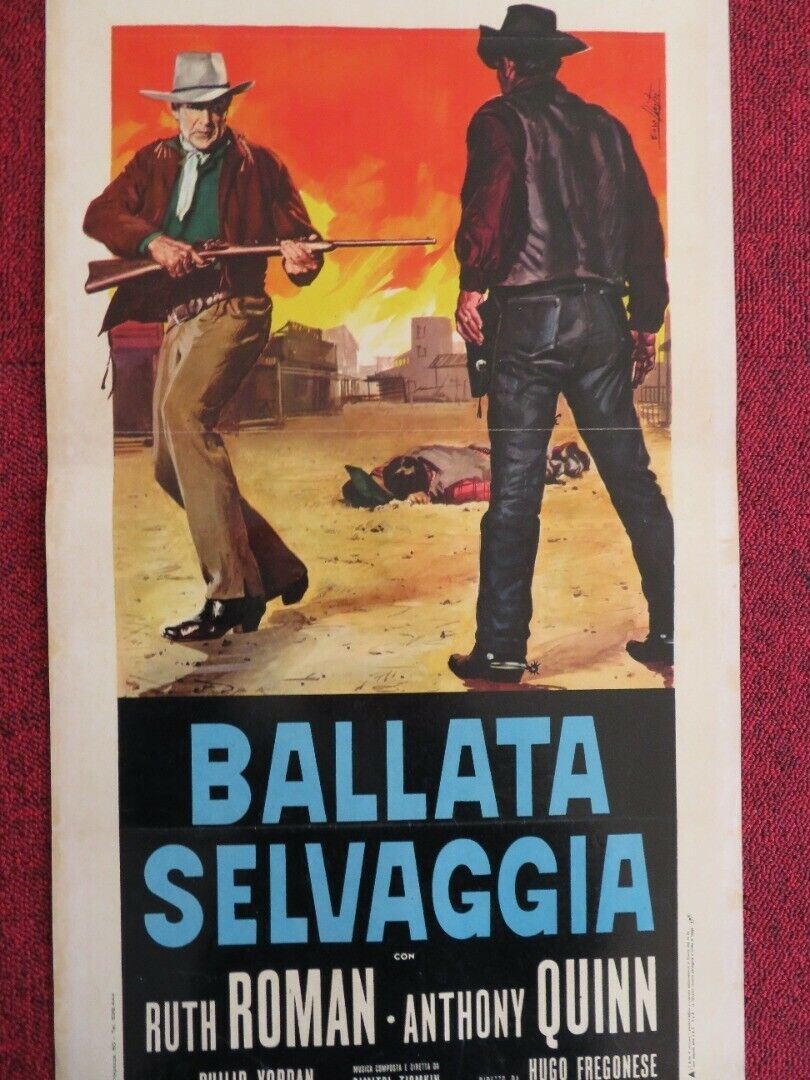 BALLATA SELVAGGIA / Blowing Wild  ITALIAN LOCANDINA (27.5"x12.5") POSTER 1953