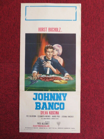 JOHNNY BANCO   ITALIAN LOCANDINA (27.5"x13") POSTER HORST BUCHOLZ 1967