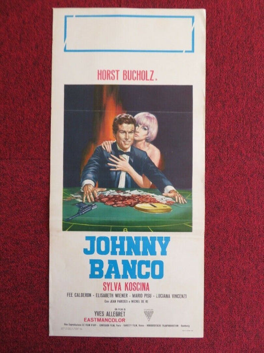 JOHNNY BANCO   ITALIAN LOCANDINA (27.5"x13") POSTER HORST BUCHOLZ 1967