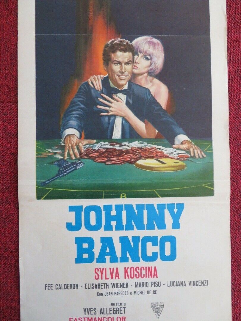 JOHNNY BANCO   ITALIAN LOCANDINA (27.5"x13") POSTER HORST BUCHOLZ 1967