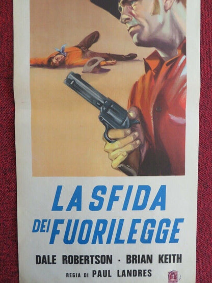 LA SFIDA DEI FUORILEGGE ITALIAN LOCANDINA (27.5"x12.5") POSTER BRIAN KEITH '57