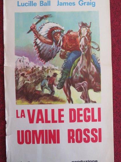 LA VALLE DEGLI UOMINI ROSSI  ITALIAN LOCANDINA (27.5"x13") POSTER 1942