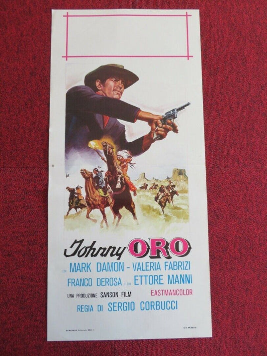 Ringo and His Golden Pistol ITALIAN LOCANDINA (27.5"x13") POSTER MARK DAMON 1966