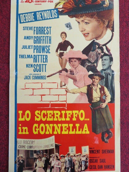 LO SCERIFFO... IN GONNELLA ITALIAN LOCANDINA (27.5"x13") POSTER D REYNOLDS 1961