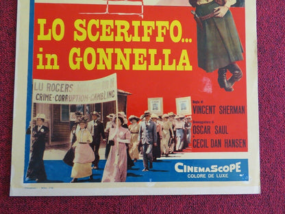 LO SCERIFFO... IN GONNELLA ITALIAN LOCANDINA (27.5"x13") POSTER D REYNOLDS 1961