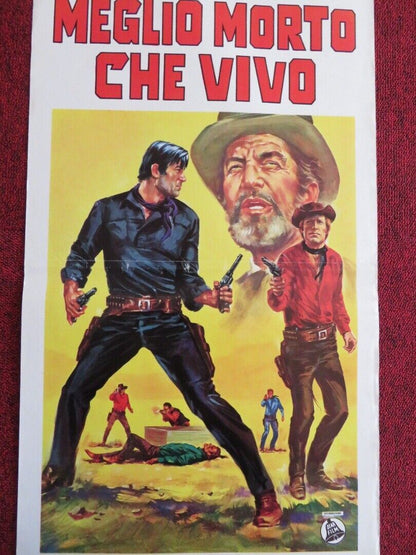 MEGLIO MORTO CHE VIVO  ITALIAN LOCANDINA (27.5"x13.5") POSTER VINCENT PRICE 1969