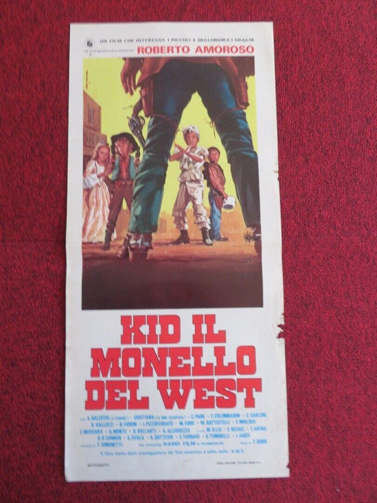 KID IL MONELLO DEL WEST ITALIAN LOCANDINA (27"x12.5") POSTER 1973