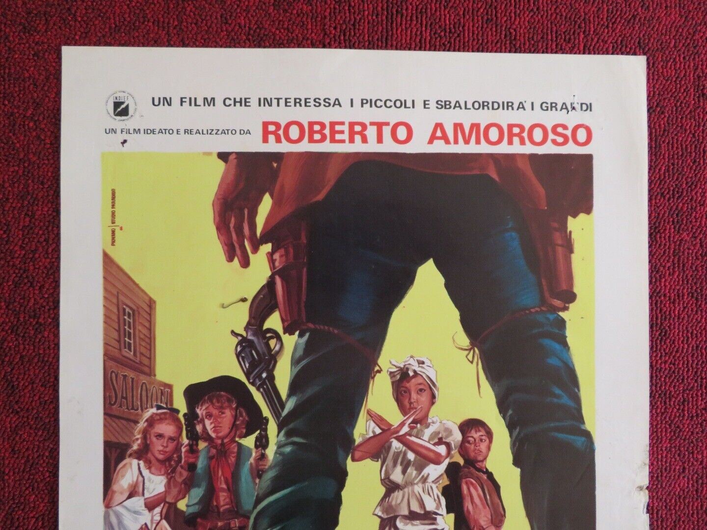 KID IL MONELLO DEL WEST ITALIAN LOCANDINA (27"x12.5") POSTER 1973