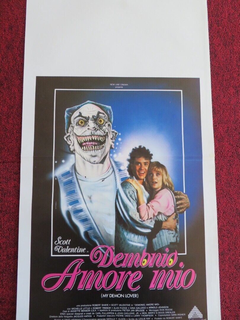 MY DEMON LOVER ITALIAN LOCANDINA (27.5"x13") POSTER 1987