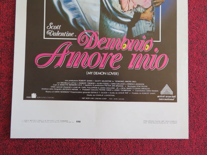 MY DEMON LOVER ITALIAN LOCANDINA (27.5"x13") POSTER 1987