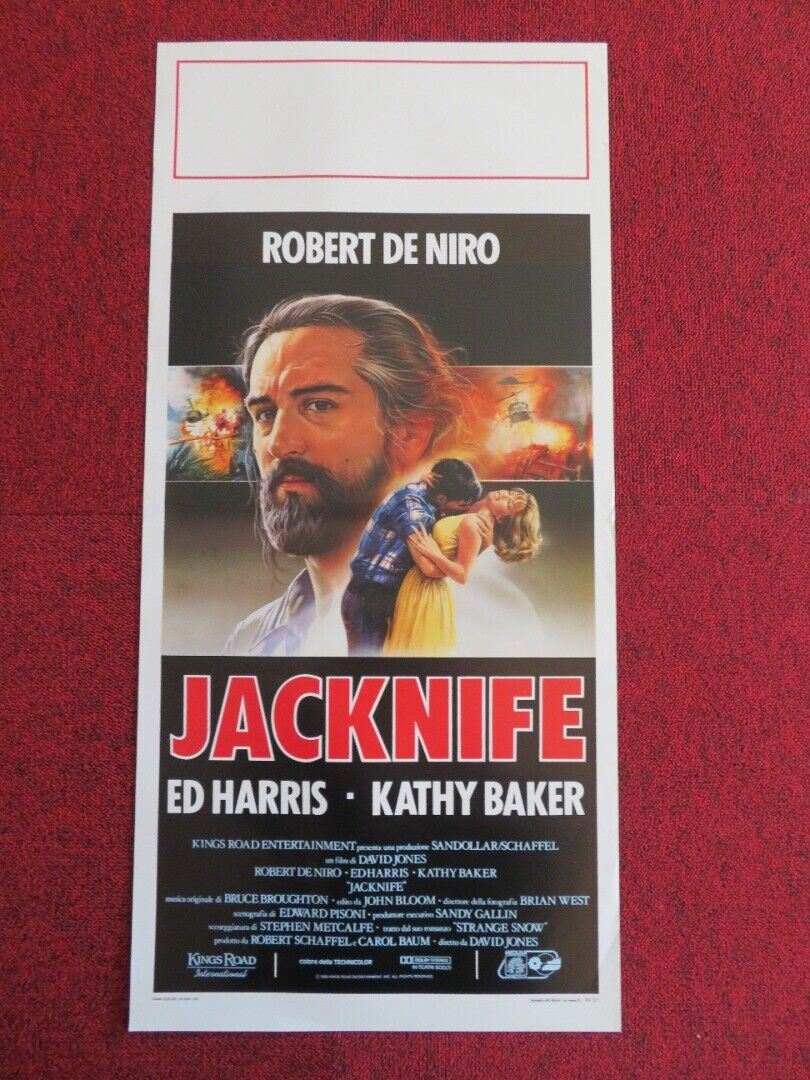 JACKNIFE ITALIAN LOCANDINA (27.5"x13")  POSTER ROBERT DENIRO ED HARRIS 1989