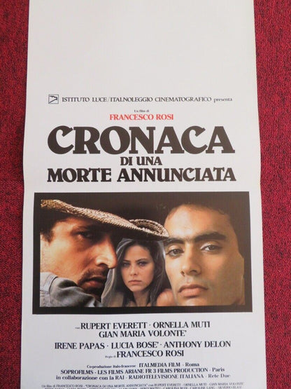 CRONACA DI UNA MORTE ANNUNCIATAl ITALIAN LOCANDINA (27.5"x13") POSTER 1987