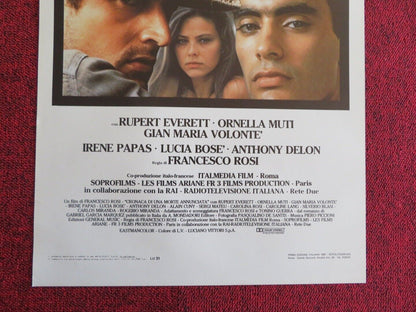 CRONACA DI UNA MORTE ANNUNCIATAl ITALIAN LOCANDINA (27.5"x13") POSTER 1987