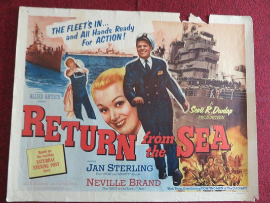 RETURN FROM THE SEA  US HALF SHEET (22"x 28")  POSTER JAN STERLING  1954