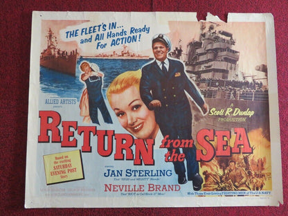 RETURN FROM THE SEA  US HALF SHEET (22"x 28")  POSTER JAN STERLING  1954