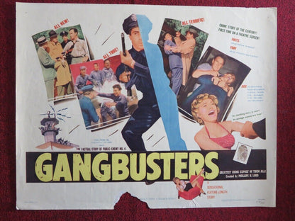 GANGBUSTERS  US HALF SHEET (22"x 28")  POSTER MYRON HEALEY 1954