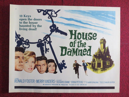 HOUSE OF THE DAMNED  US HALF SHEET (22"x 28")  POSTER RONALD FOSTER 1963