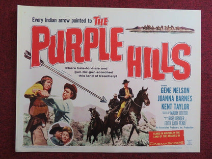 THE PURPLE HILLS US HALF SHEET (22"x 28")  POSTER GENE NELSON JOANNA BARNES 1961