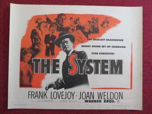 THE SYSTEM  US HALF SHEET (22"x 28")  POSTER FRANK LOVEJOY JOAN WELDON 1953