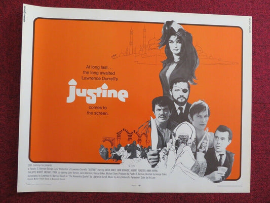 JUSTINE  US HALF SHEET (22"x 28")  POSTER ANOUK AIMEE DIRK BOGARDE 1969