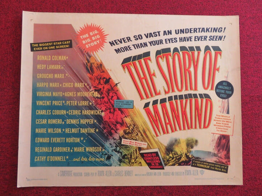 THE STORY OF MANKIND  US HALF SHEET (22"x 28")  POSTER RONALD COLMAN 1957