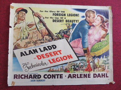 DESERT LEGION   US HALF SHEET (22"x 28")  POSTER ALAN LADD RICHARD CONTE 1953